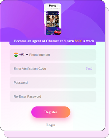 Chamet Agency
                    Registration